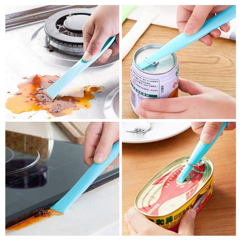 WoLover 3 PCS Multipurpose Cleaning Scraper Tool - Non-Scratch Hard Plastic Sticker Scraper Tool for Kitchen Cleaning, Label Remover, Gum Cleaner - Image 2
